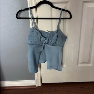 PacSun Blue Bustier Camisole with Tie Front